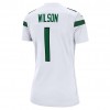 New York Jets Tröjor Zach Wilson 1 Nike Vit 2021 NFL Draft - Dame